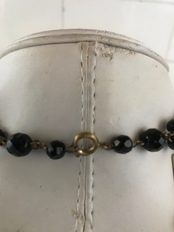 Gorgeous Antique Black Jet Bead Collar Necklace - image 6