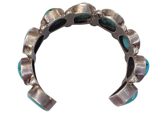 Turquoise & Sterling Silver Cuff - image 2