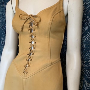 Famous Beverly Hills Trashy Lingerie Custom Made One-of-a-kind Two-Piece 1980s Leather Dress & Jacket Set image 8
