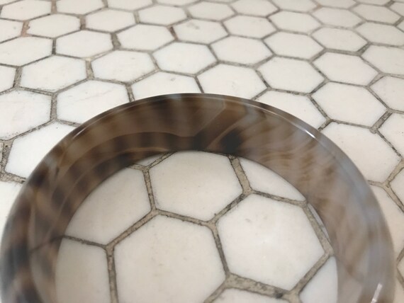 Tortoise Shell  Leopard Colored Jade Bangles, Pair - image 4