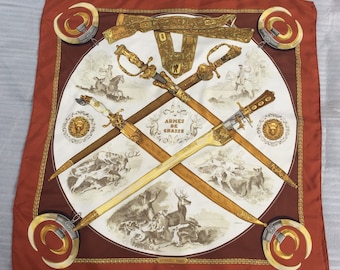 【美品】HERMES ARMES DE CHASSE カレ90 2411-56｜美品｜エルメス カレ90 ARMES DE CHASSE - メルカリ