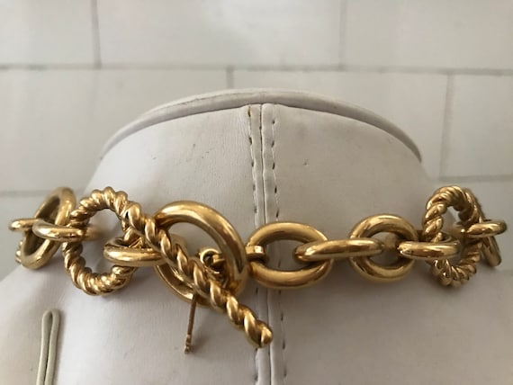 Vintage Nina Ricci Gold Plated Nautical Chain Lin… - image 4