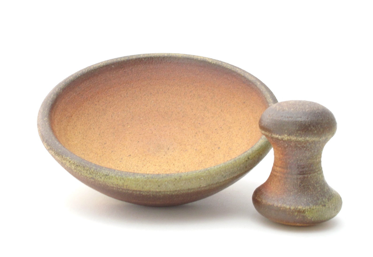 Mortar and Pestle Wood Fired Stoneware Pottery Mortar and Etsy