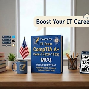 CompTIA A+ Core 1 Practice Questions 2026 | 190 MCQs with Answers | IT Support Exam Study Guide PDF