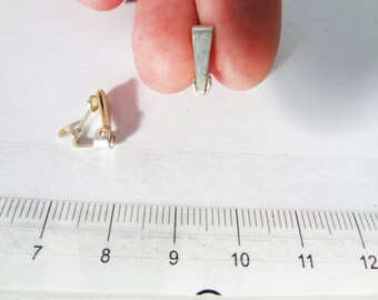 clips pour boucles d'oreilles en métal argenté