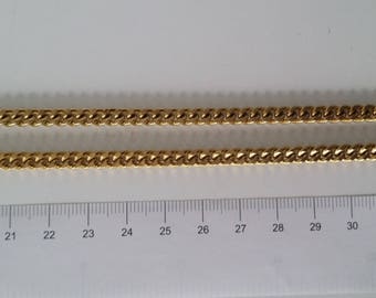 Gourmet knit chain in raw brass 5 mm