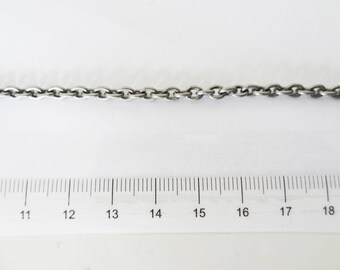 Silver plated, bronze or copper chain link chain