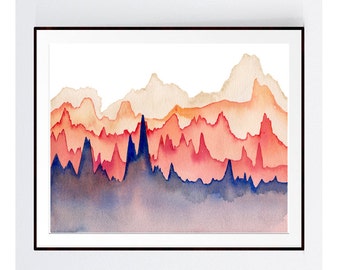 abstract watercolor etsy
