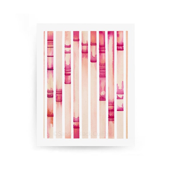 Electrophoresis 6, genetics, biology print, science art, chemistry art, biology art, science print, watercolor print, DNA print, protein