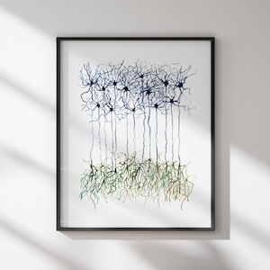 Neuron 2, Neurons, Neurology, Art Print, neuron print, Science, science decor, Science art, neurology, science gift, medical print,