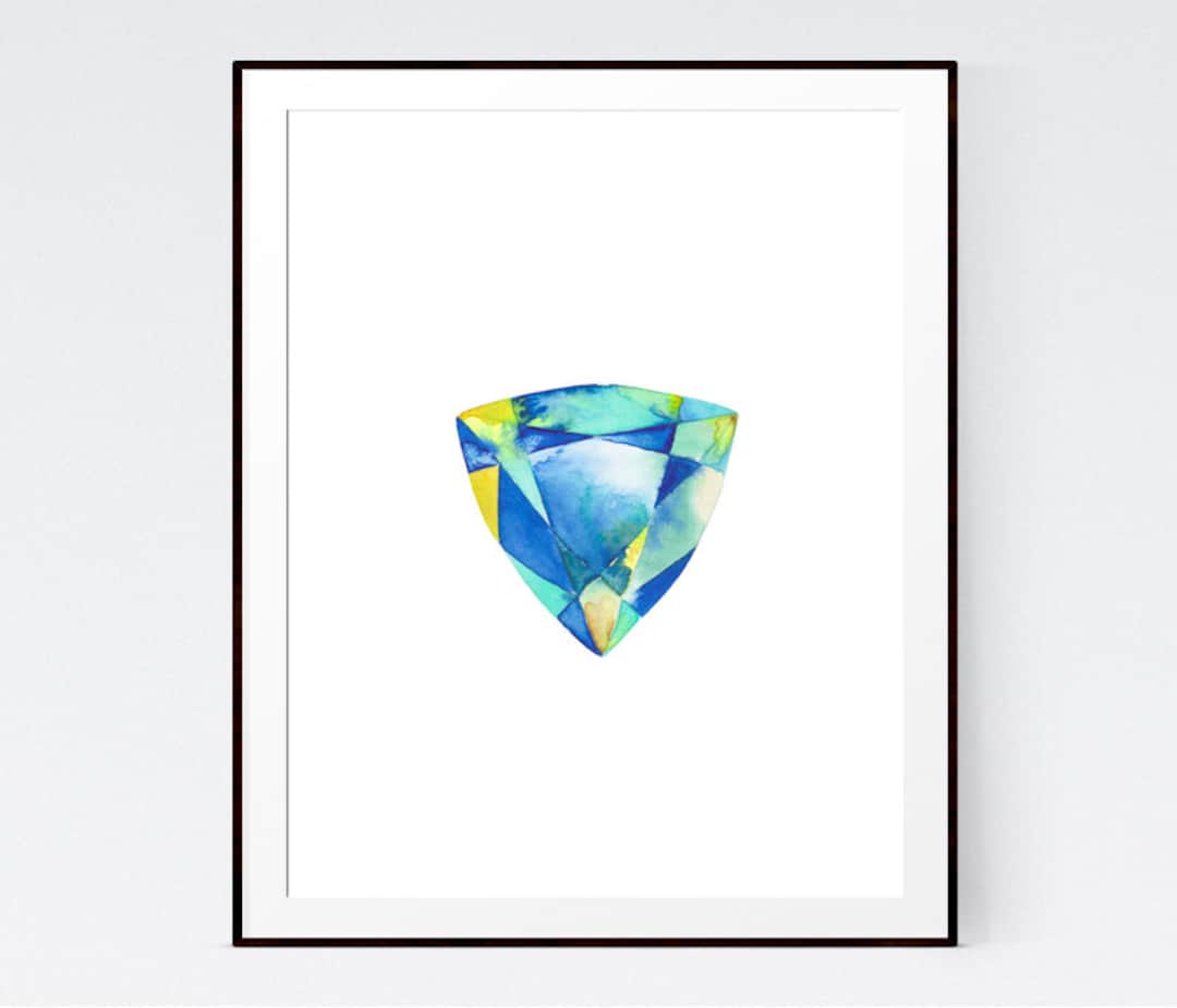 Gem No. 15 Gemstone Gem Gemstone Art Gemstone Painting Etsy