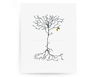 Neuron 3, Neurons, Neuron art, watercolor neuron, neuroscience, biology art, science gifts, teacher gifts, neuron print, science art