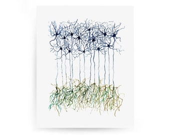 Neuron 2, Neurons, Neurology, Art Print, neuron print, Science, Science Print, Science art, Doctor gift, science gift, medical print