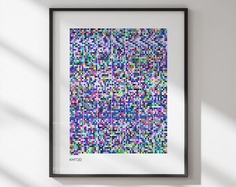 KMT2D: Protein Sequence Art Print Genetics Home Decor
