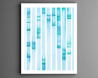 Electrophoresis 7, science, science art, science print, genetics, biology, dna, dna art, genetics print, science gift, watercolor print