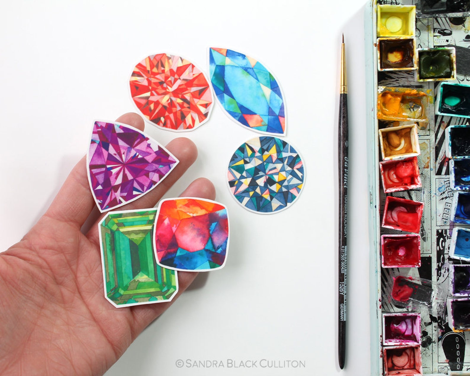 Gemstones Gem Stickers Laptop Sticker Laptop Stickers Etsy