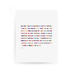 SGK1 Amino Acid Sequence, biology art, art print, science, science art, science print, genetics, dna art, biology print, science gift, art