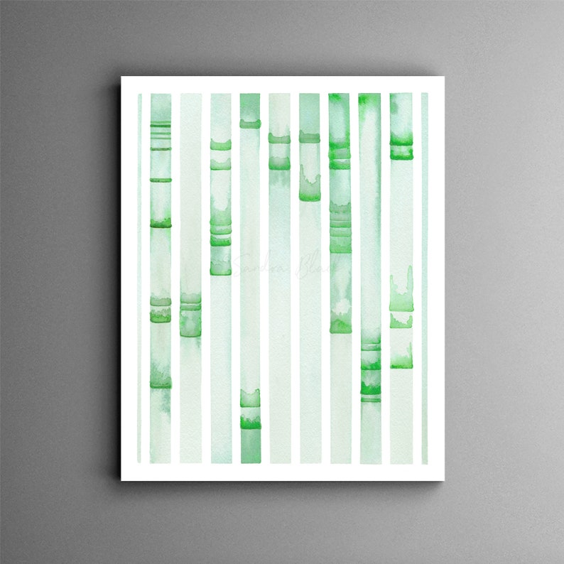 Electrophoresis 7, science, science art, science print, genetics, biology, dna, dna art, genetics print, science gift, watercolor print Green