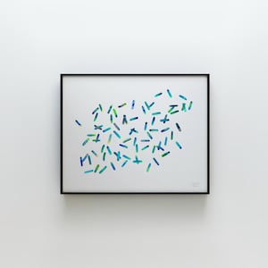 Bacillus 7, Science art, science print, science, bacteria art, bacteria, biology, microbiology, watercolor print, watercolor, art print
