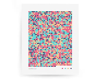 lincRNA Cox2, Sequence art, DNA, biology, genetics,  biology art, science art, sciart, science print, biology print, sequence, coding,