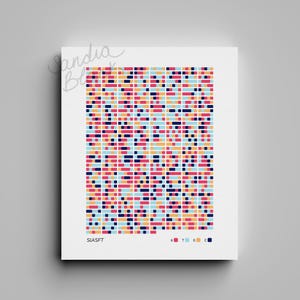 SlASFT gene, dna sequence, sequence art, bioinformatics, art print, dna art, genetics, genomics, science gift, biology print, plant biology