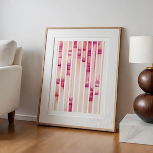 Elektroforese 6, genetica, biologieafdruk, wetenschappelijke kunst, scheikundekunst, biologiekunst, wetenschappelijke afdruk, aquarelafdruk, DNA-afdruk, eiwit