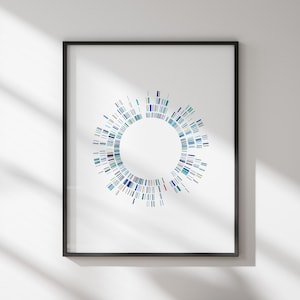 Genom 15, Genetik Kunst, Genkarte, DNA, DNA Kunst, Biologie Kunst, Wissenschaft Druck, Wissenschaftskunst, Sciart, Wissenschaft Geschenk, DNA Druck, abstrakt
