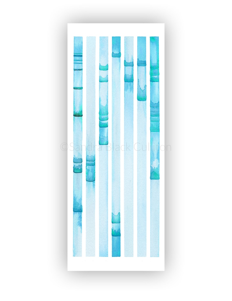 Electrophoresis 7, science, science art, science print, genetics, biology, dna, dna art, genetics print, science gift, watercolor print image 5