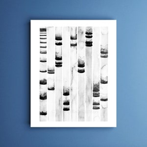 Electrophoresis 11, DNA, science art, science print, genetics, biology, dna art, genetics print, science gift, watercolor print, protein