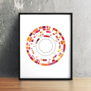 HSV-1 nr. 1, wetenschappelijke kunst, DNA-afdruk, wetenschappelijke afdruk, genetica, microbiologie, biologiekunst, virus, viruskunst, wetenschappelijk cadeau, DNA