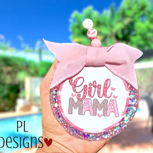 Girl Mama Pink Camo Car Freshie | Scented Car Air Freshener | Camo Mom Car Fragrance | Handmade Aroma Beads Freshener | Gift for Moms