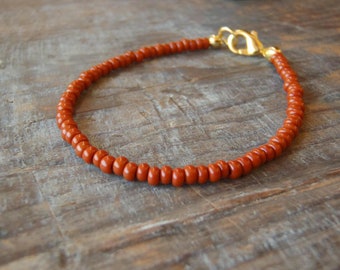 terracotta bracelet | rust brown | rich cinammon | earth colours