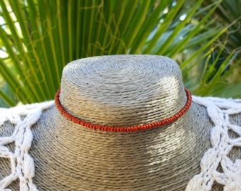 terracotta choker necklace | rich cinammon | summer jewellery | boho beach wear