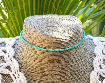 sea foam choker | aqua green necklace | beach vacation | summer jewellery