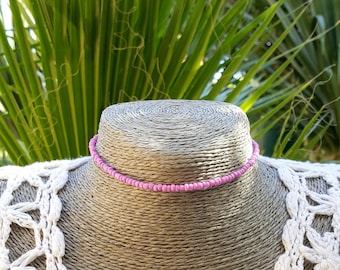 lilac choker necklace | beach wear | surfer summer vacation