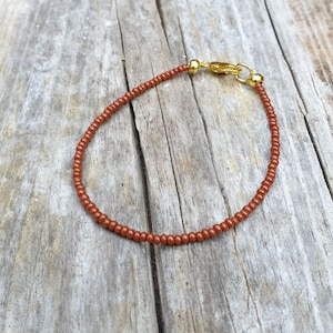 simple terracotta bracelet rust brown rich cinnamon earth colours image 1