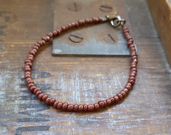 men's bracelet | brown | gunmetal clasp | men's street style | beachwear