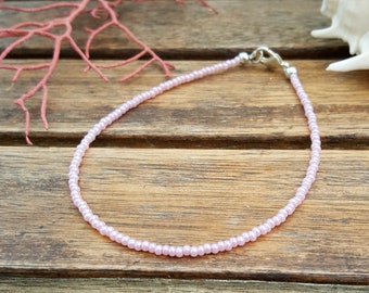 pale pink anklet | pearl finish | wedding | neutrals | rose