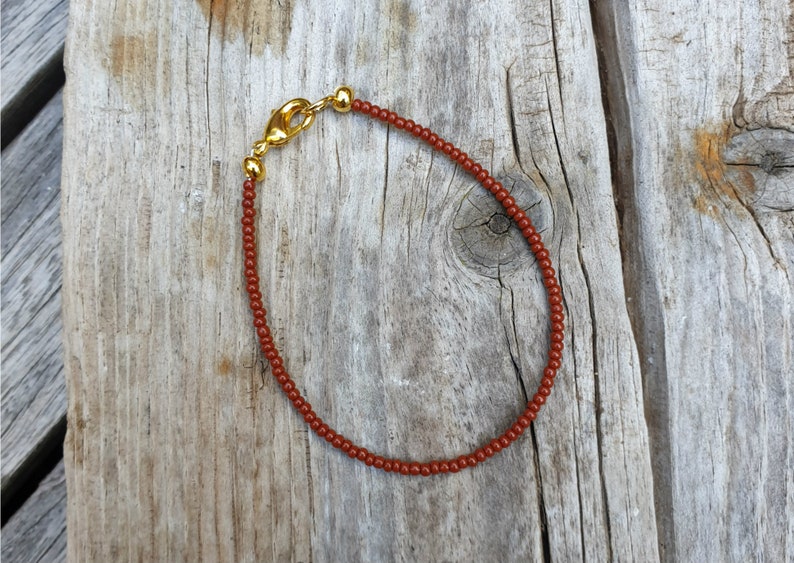 simple terracotta bracelet rust brown rich cinnamon earth colours image 3