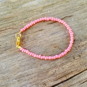 pink coral bracelet boho beach vacation wear soft pink image 3