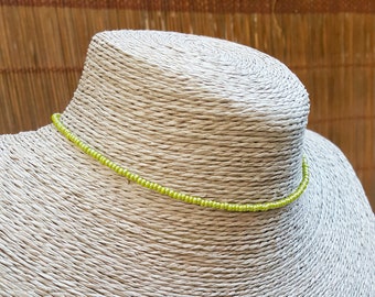 olive green choker necklace | surfing | vacation | zesty avocado | boho holiday wear