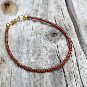 simple terracotta bracelet rust brown rich cinnamon earth colours image 2