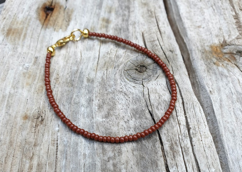 simple terracotta bracelet rust brown rich cinnamon earth colours image 2