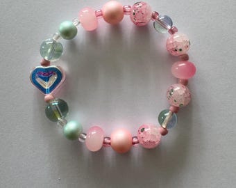 Pulseira Pinky Mint em acrílico. Tamanho M