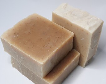 Oatmeal and Coconut Milk Soap, 4.5 oz, Handcrafted, Safe for Mother and Baby, Sensitive Skin