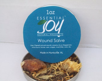 Wound Salve, 1.5 oz. CLEARANCE, Herbal Salve. Comfrey Salve. Wound Salve,
