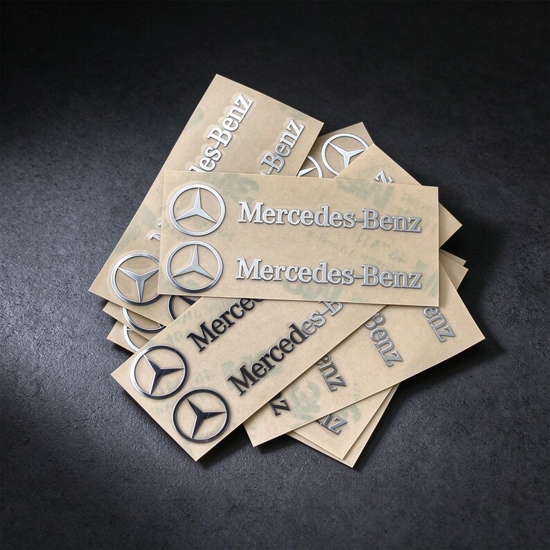 Mercedes Benz AMG Chrome Metal Sticker Self Adhesive Car Emblem Badge Mercedes Benz AMG Chrome Metal Sticker Self Adhesive Car Emblem Badge
