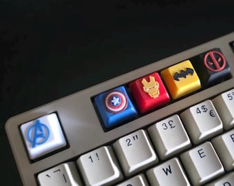 Marvel/DC KeyCaps: Avengers, Captain America, Iron Man, Batman, Deadpool, Thor, Hulk, Black Panther