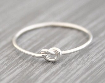 Love knot ring, Celtic knot, Bridesmaids gift, Friendship ring, Sterling silver, Handmade