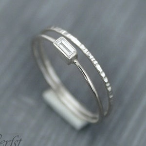 Baguette diamond ring, baguette ring, baguette wedding band, engagement ring, wedding ring, dainty baguette ring, baguette diamond